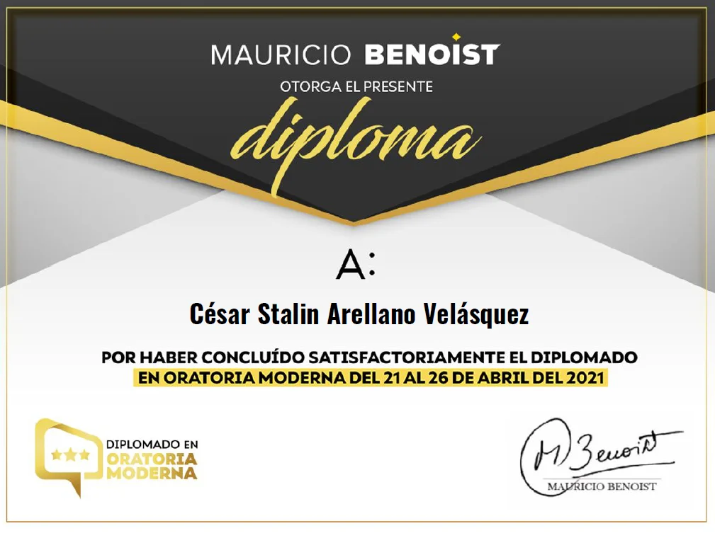 Certificados César Arellano
